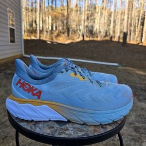 Hoka One One Blue and Yellow Athletic Shoes